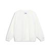 Li-Ning CF Trace Series Reflective Letter Print Crew Neck Sweatshirt Unisex Tops Milk-White AWDT529-2
