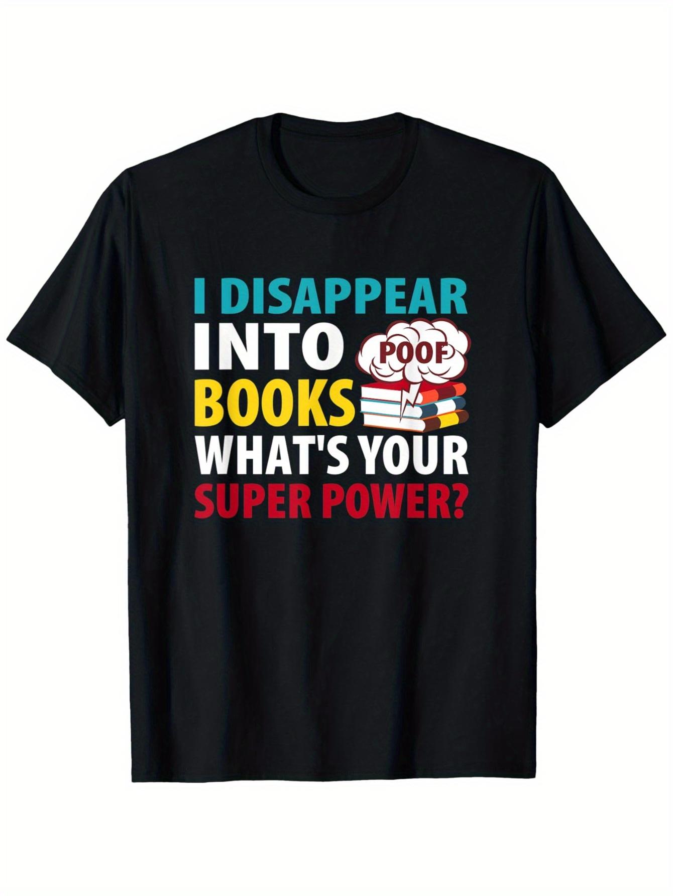 

I disappeared into the book cotton T-shirt with round neck and short sleeves printed. 4XL