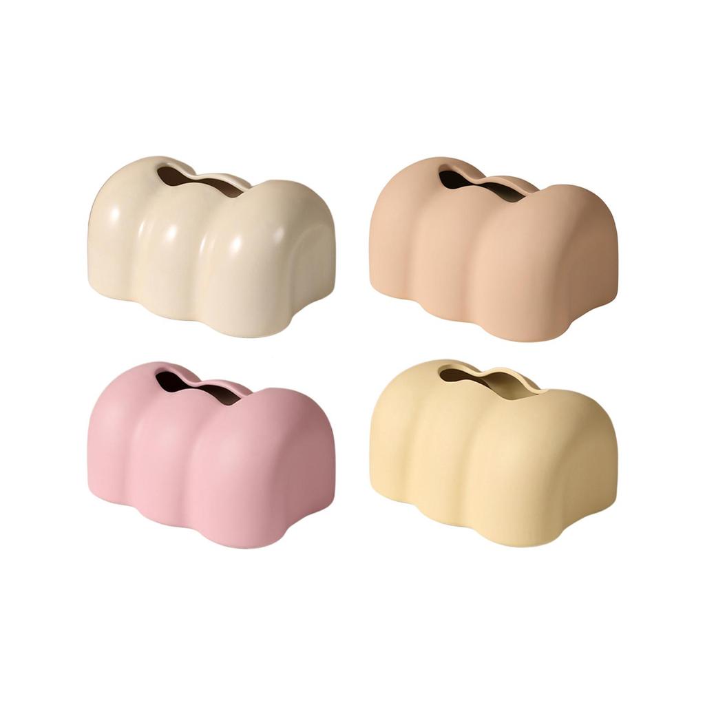 Ceramic Tissue Cover Desktop Ornaments Storage Boxes for Hotel Kitchen Household