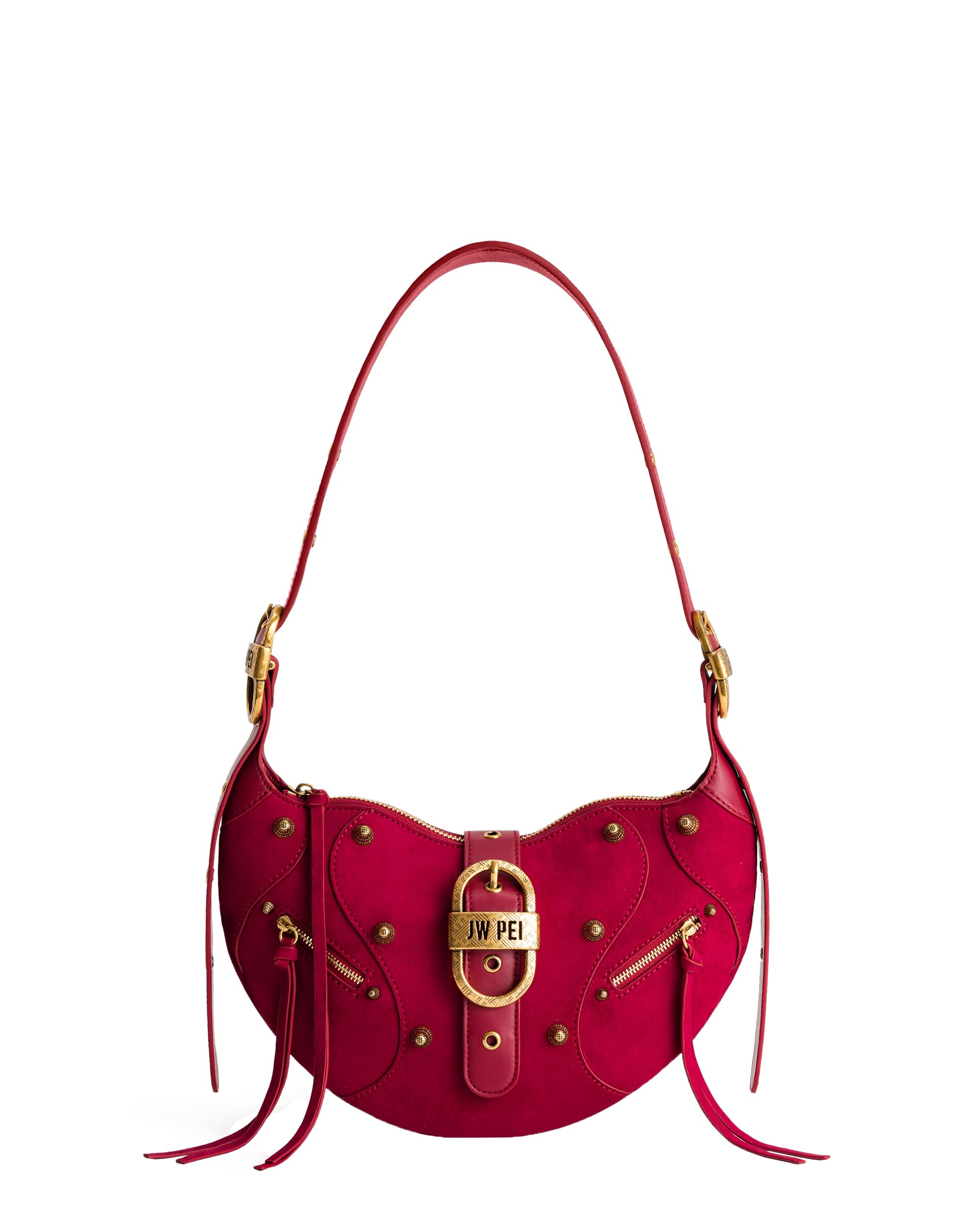 

Tessa Embossed Shoulder Magenta [JW PEI] Bag-Deep глибоко пурпурового кольору
