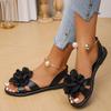 Flat Bottomed Pearl Retro Fashionable Flower Beach Sandals