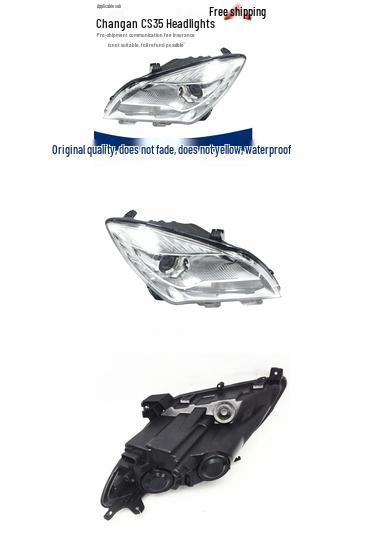 Compatible Changan CS35 Headlight Assembly 2012-2016 Model - Front High Beam Cover & Accessories. Left Side Premium