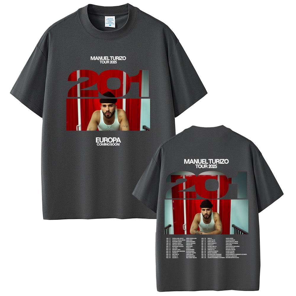 

Summer Manuel Turizo Album 201 Tour Men Women Hip Hop Fashion Oversized Short Sleeve 100% Pure Cotton Printed T-shirt M