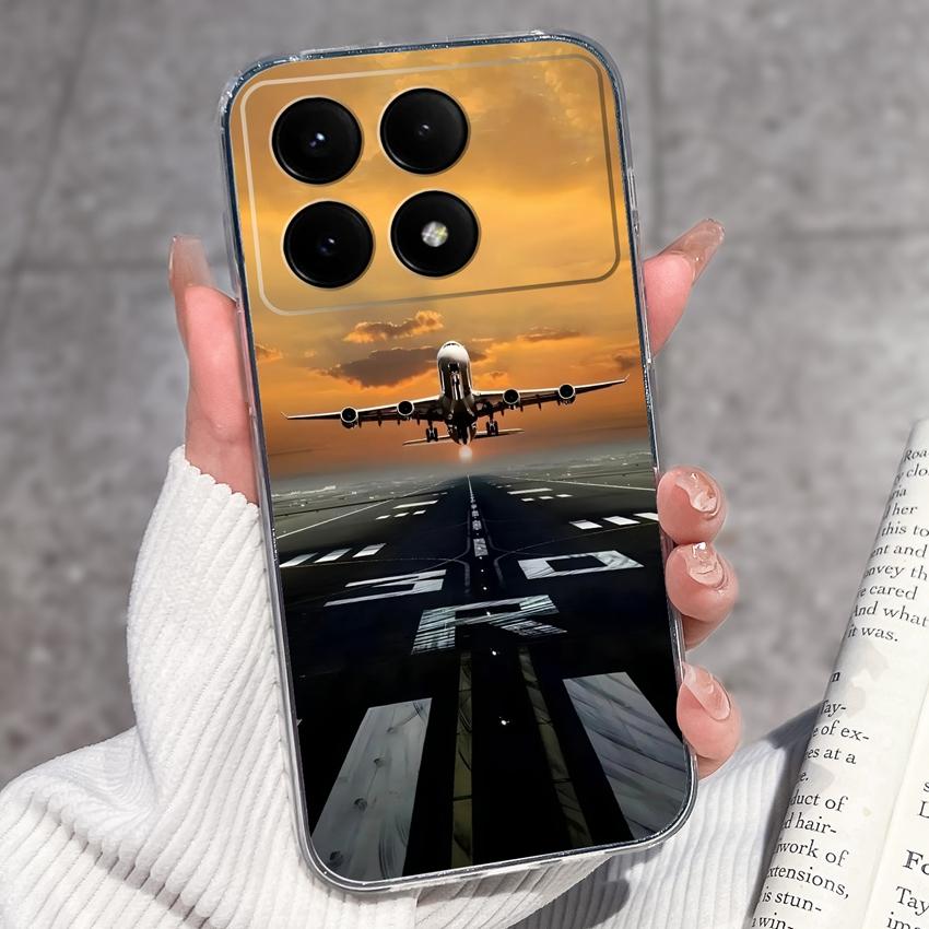 Case For Redmi K70e K60e K80 K70 K60 K50 K40 K30 K20 Pro K30i Cute Cartoon Piggy Pattern Phone Cover Transparent TPU Anti Fall Shell For Redmi Housing