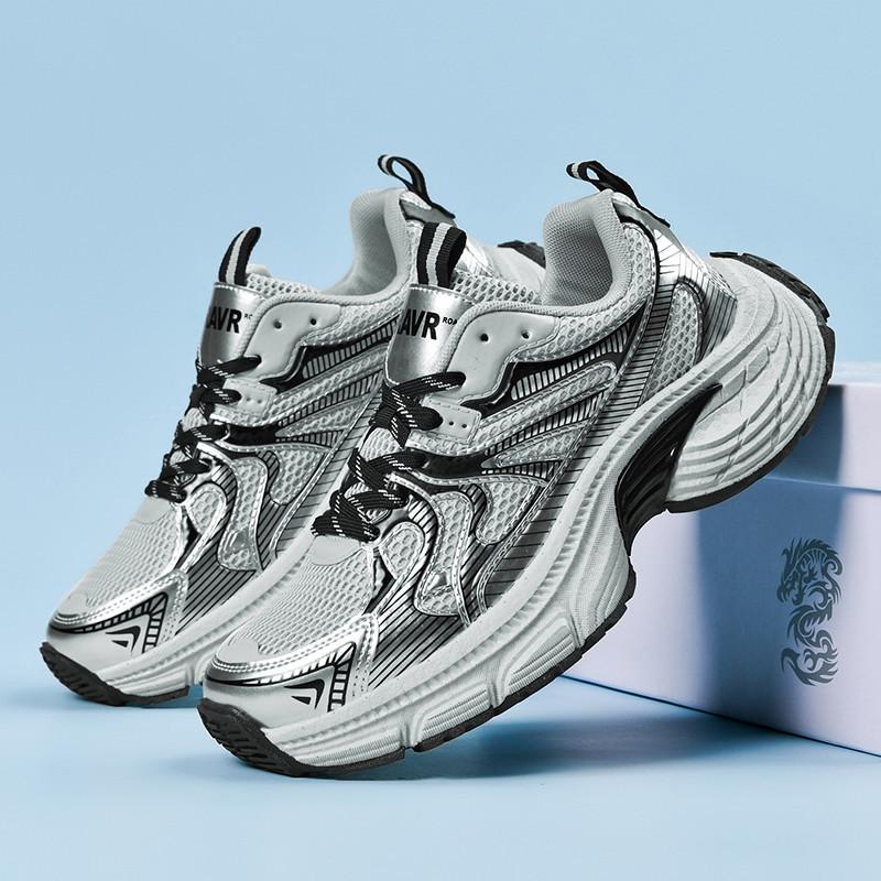 Silver Fashion Dad Shoes Women's New Platform Casual Sports Shoes Student Mesh Breathable Running Shoes