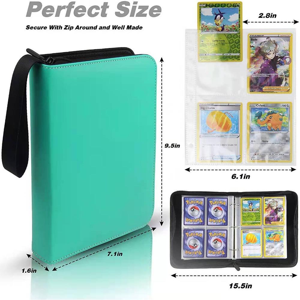 Zipper style card book, 4/9 compartments, game card book, game collection book package