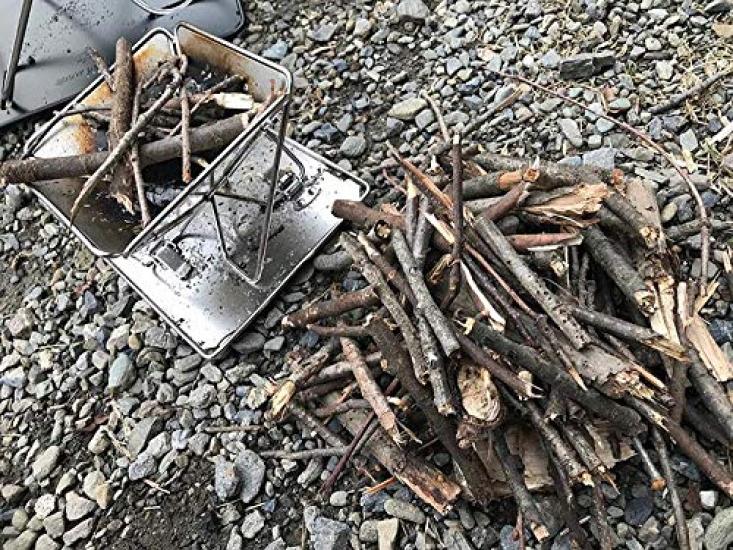 CAMPING MOON XS Bonfire Stand Charcoal Bed Net Bridge Plate Storage Pack Full Set for 4 People X-MINI-Pro.