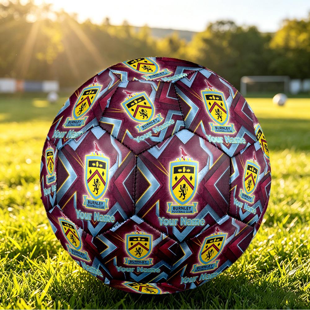Personalized Size 5 Football Burnley Football Pattern Outdoor Game Sports Ball Gift