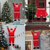 1pc Christmas Hanging Santa Claus Decoration Outdoor Holiday Decor for Gutter Roofs Chimneys Porches Perfect New Year Gift Idea