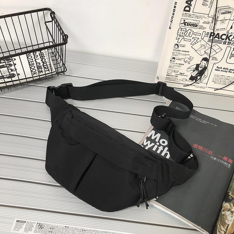New Japanese Breast Bag Men's Simple Casual Fanny Pack Women's Commuting Back Crossbody Bag Trendy Brand Functional Nylon Satchel