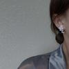 French Flower Pearl Drop Earrings Female Earrings