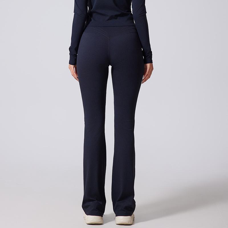 Peach High Waist Butt-Lifting Flare Yoga Pants for Women - Micro Flare, Skinny Fit, Long Length Fitness Pants