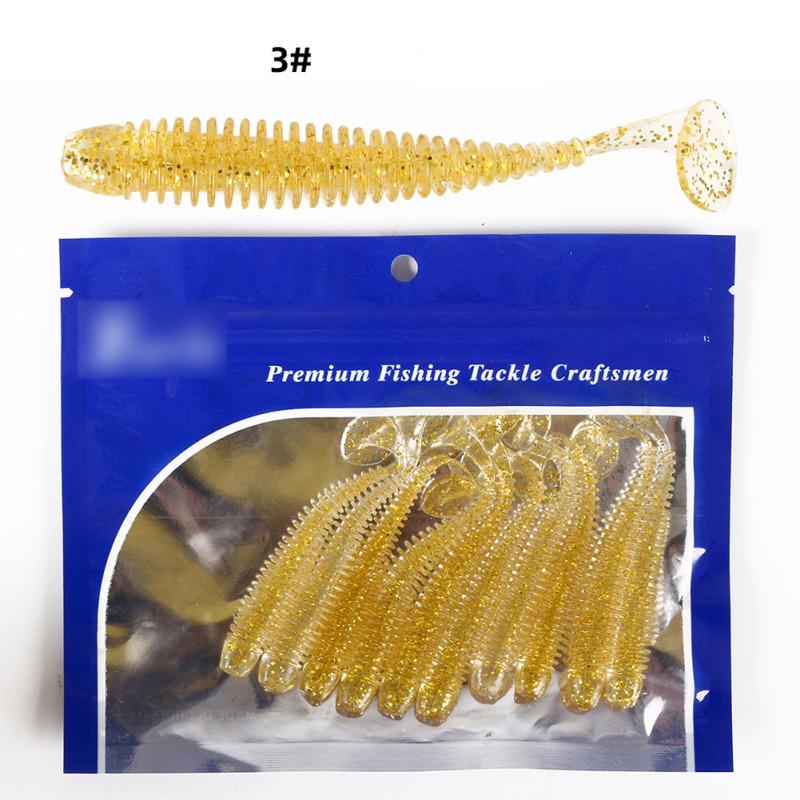 10/16 sztuk przynęty wędkarskie 5 / 7,5cm T śruba ogonowa przynęta wędkarska miękka przynęta bioniczna sztuczna przynęta silikonowa