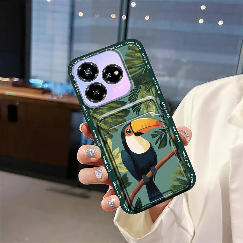 Cartoon Dirt-resistant Phone Case For ZTE Blade V60 Design/Axon 60 Lite Full wrap Graffiti protective Cover Card slot