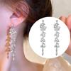 Orecchini lunghi con nappe, orecchini a cerchio in zircone, orecchini con strass, orecchini eleganti e chic, gioielli alla moda per le donne