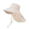 Summer Outdoor Sun Protection Cap With Neck Shield Lightweight Polyester For Women
