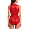S-3XL Women‘s Waterproof Romper Sleeveless Back Zipper Elastic Waist Press Button Crotch Jumpsuit for Pool Party Nightclub