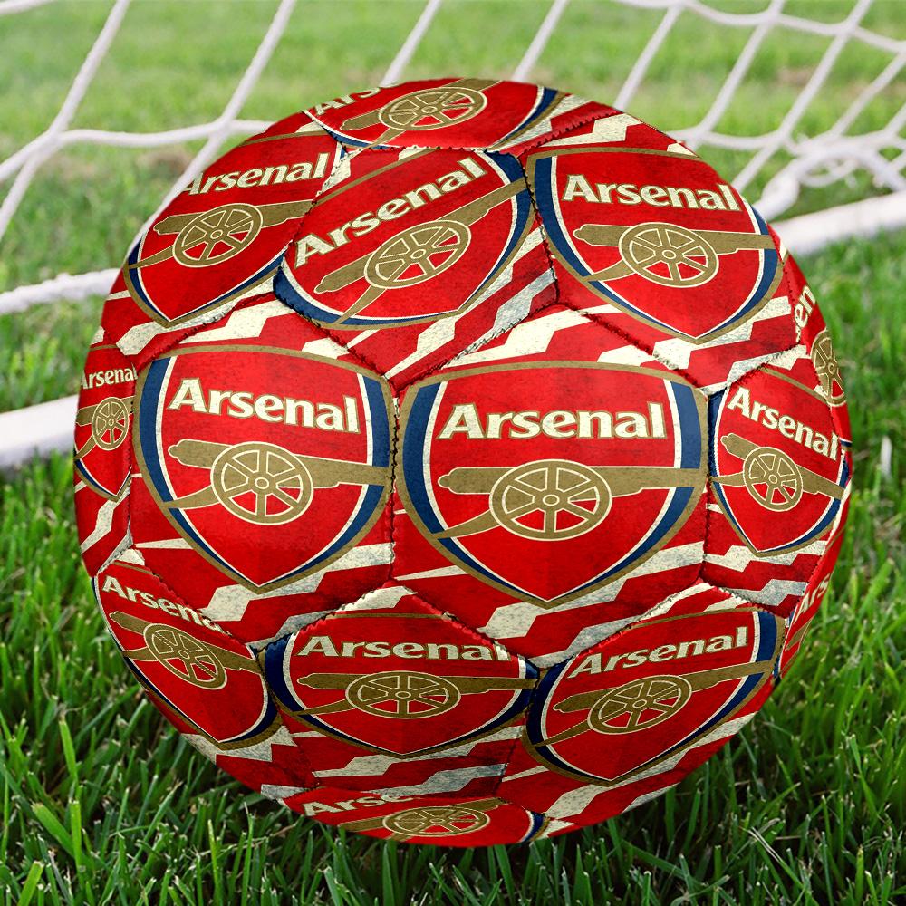 Arsenal F.C Print Size 5 Soccer Ball, Standard Match Football for Sports Game and Team Practice, Ideal Gift for Soccer Fans