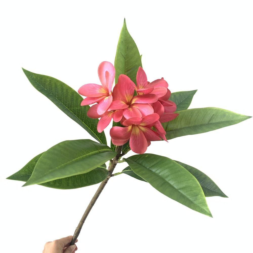 

Long Stems Artificial Plumeria Flowers DIY Wedding Bouquet Decor Christmas Decor Яскраво-рожевий