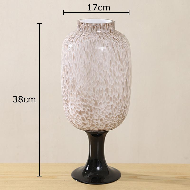 Color Dot Pattern Glass Vase Creative Flower Pots Desk Decoration Flower Arrangement White Floral Vases Room Aesthetic Decor