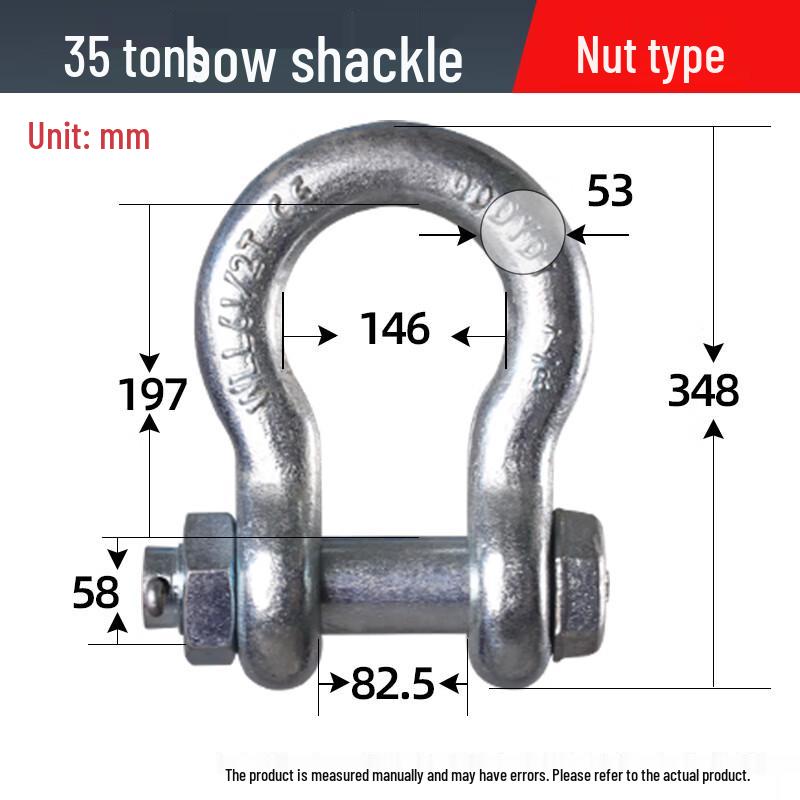 35-Ton Heavy-Duty Bow Shackle