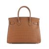 2026 New matte alligator pattern, gold buckle atmospheric handbag fashionable first-layer cowhide shoulder messenger bag