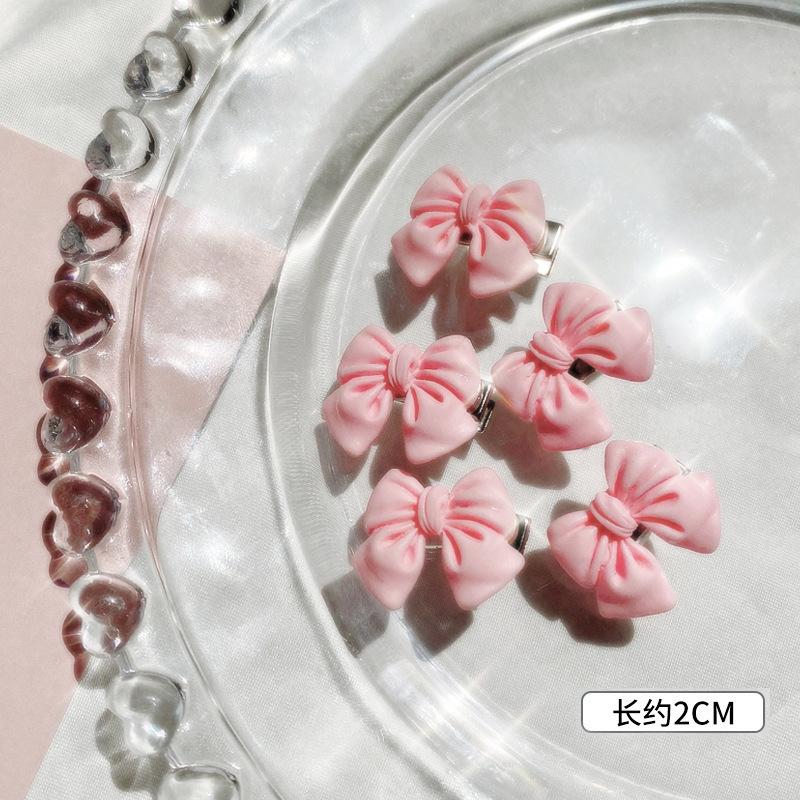 

Less sweet peach small hairpin bow braided hair clip peach pink camellia duck bill clip edge clip headdress