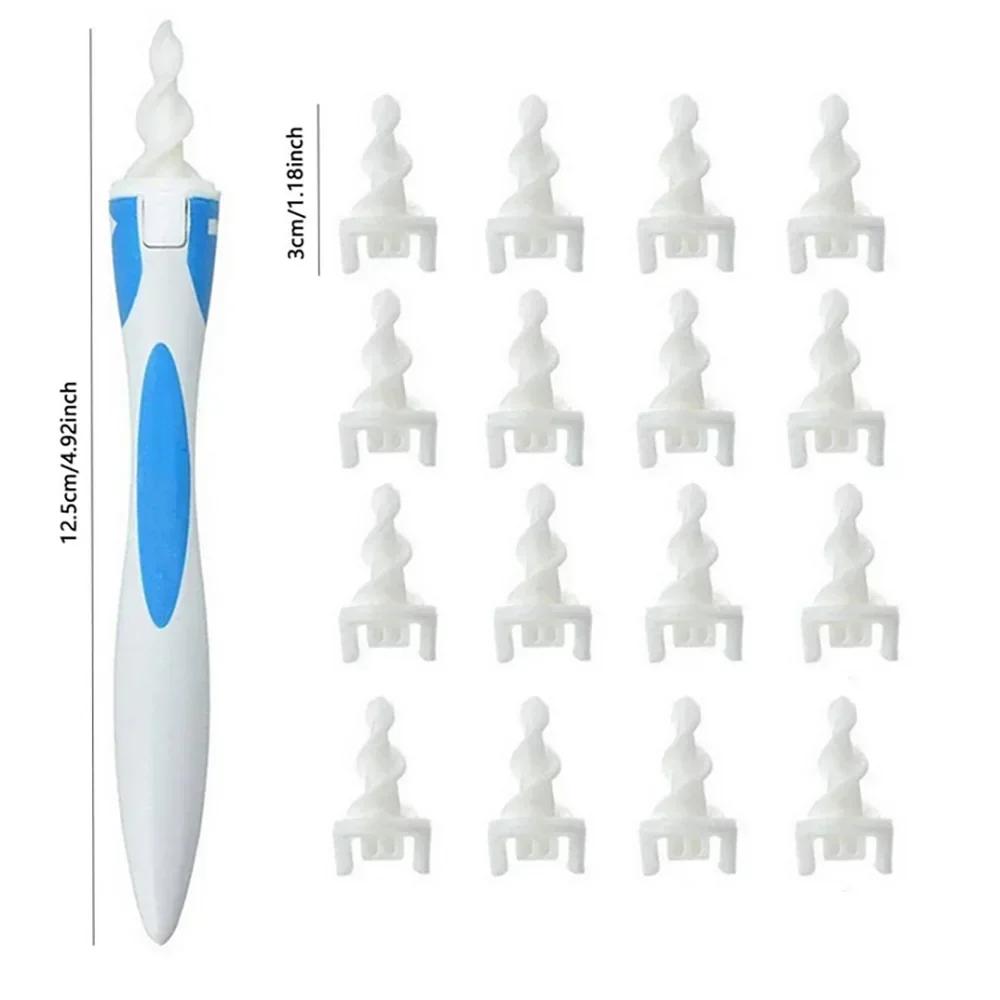1set-Helix Earwax Extractor Ear Extractor Ear Extractor Cleaner Rotary Earpick Scoop Ear Silicone Extractor Earwax