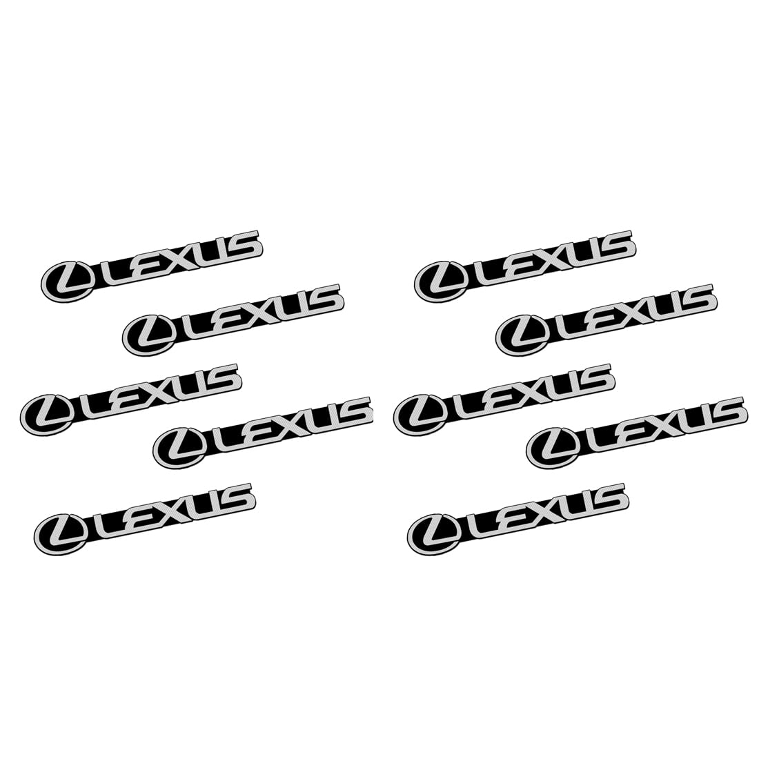 

Lexus Car Horn Logo Car Logo Decorative Stickers of Metal Decorative Car Sticker Car Cool Adhesive Car Enhance Your Look Stickers, (Set 10) Stickers, чёрный