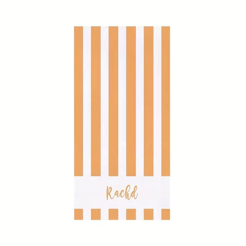 Personalized Striped Beach Towel Custom Name/Logo Oversized Microfiber Towel Summer Party Gift for Beach Swimming Bath Sports