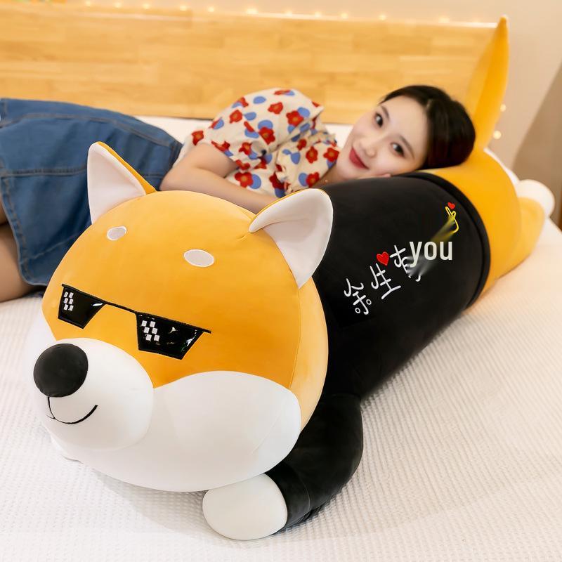 

Large Soft Husky Plush Dog Pillow - Comforting Doll for Kids 70cm (0.6kg)