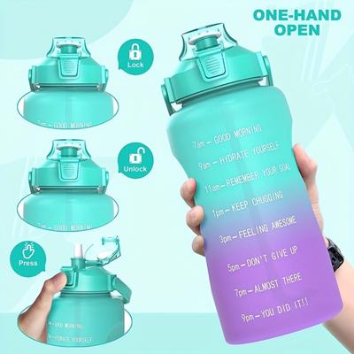 Large 77oz Motivational Water Bottle with Time MarkerStraw,Leakproof  Water Jug,Ensure You Drink Enough Water Daily for Fitness,Gym and Outdoor Sports