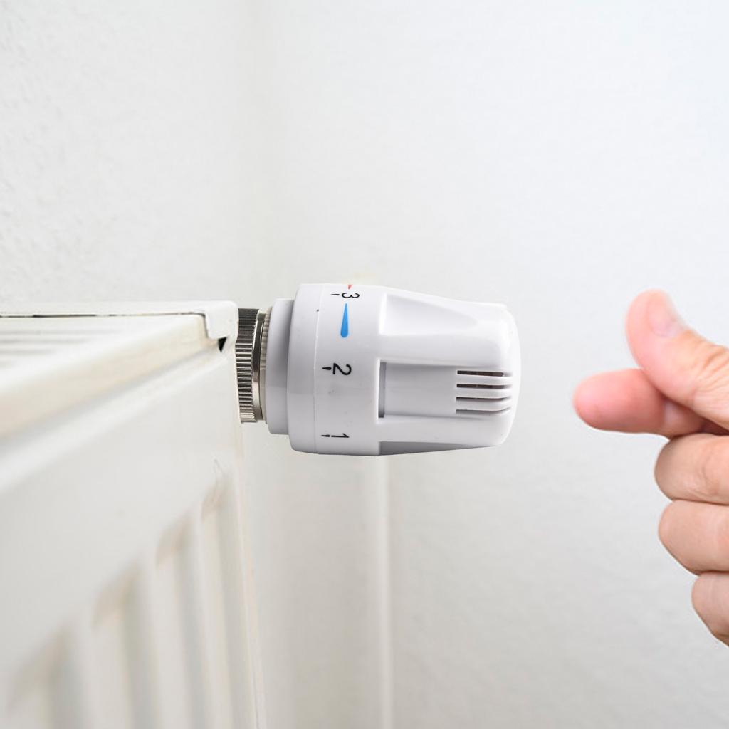 4 Stück Thermostatkopf Temperaturregelventil Thermostatheizkörper Weiß Einstellhandrad Heizkörperersatz