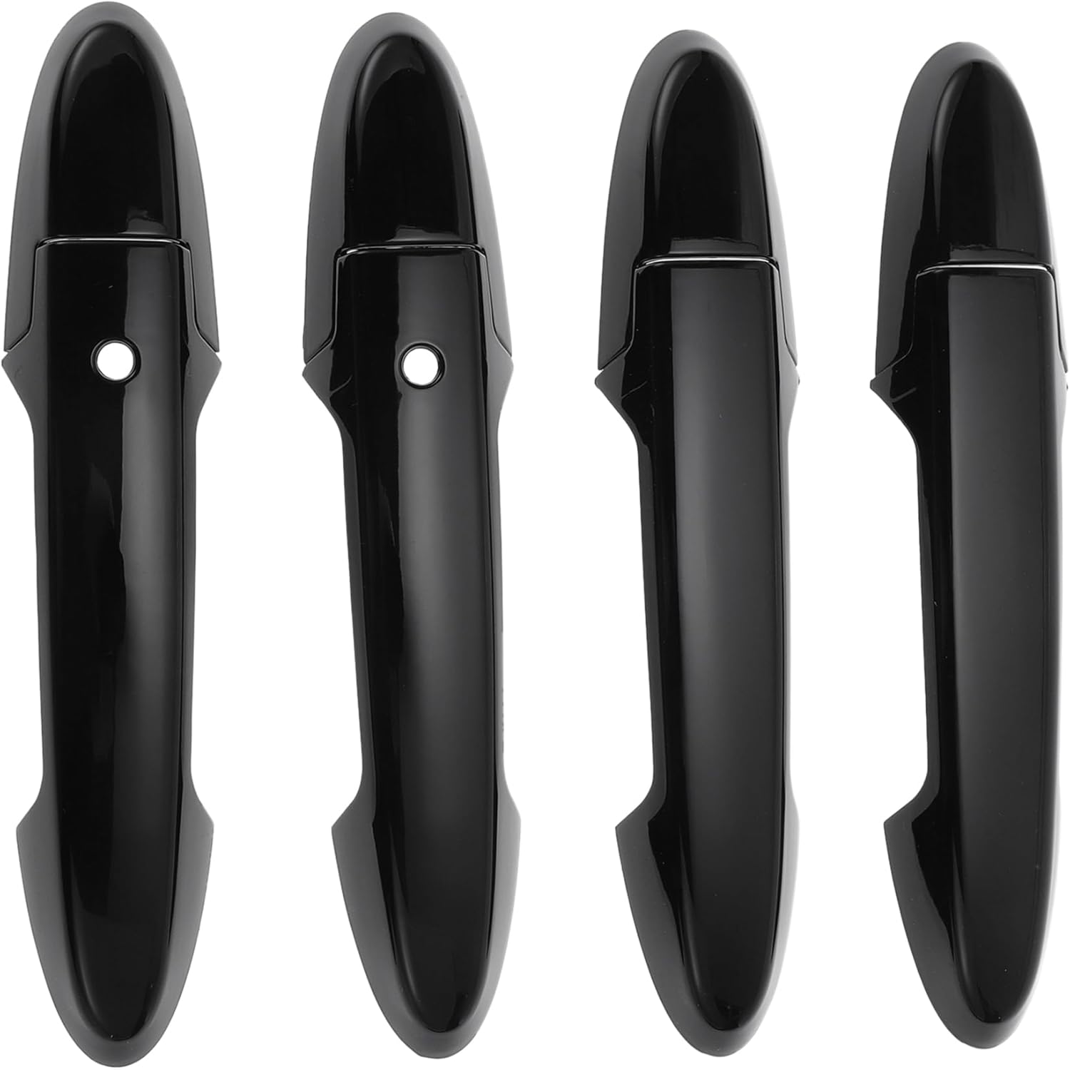 Motoforti Smart Car Door Handle Cover Trim, Side Door Handle Cover, for Honda Fit Jazz GK5 GP5 2014-2018, ABS Black 1 Set