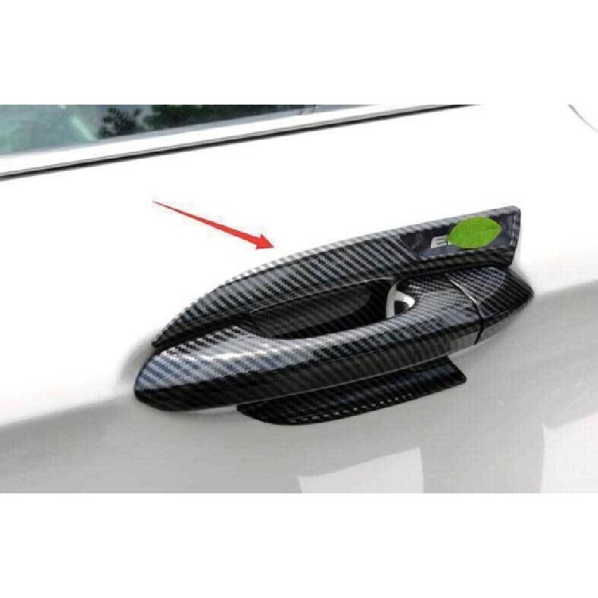 Cover Trim Exterior Outside Door Bowl For Ford Edge 2015-2021 Blade Carbon Fiber