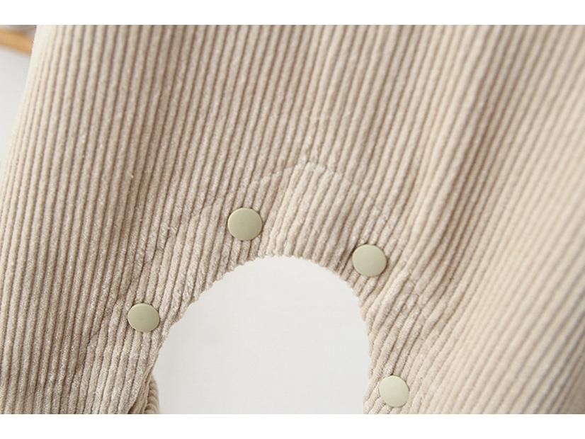 2025 Winter Koreanischer Stil Baby Cord Latzhose mit Druckknöpfen und Samtfutter für 0-3 Jahre