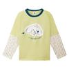 Zuoxi Mädchen Faux Zweiteiler Langarm Baumwoll-T-Shirt