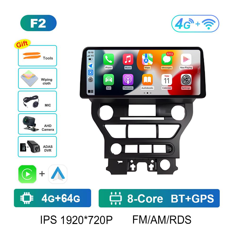 Android Smart System for Ford Mustang 2015 2016 2017 2018 - 2020 Wireless Carplay DSP Stereo Cooling Fan GPS Navigation No 2 Din