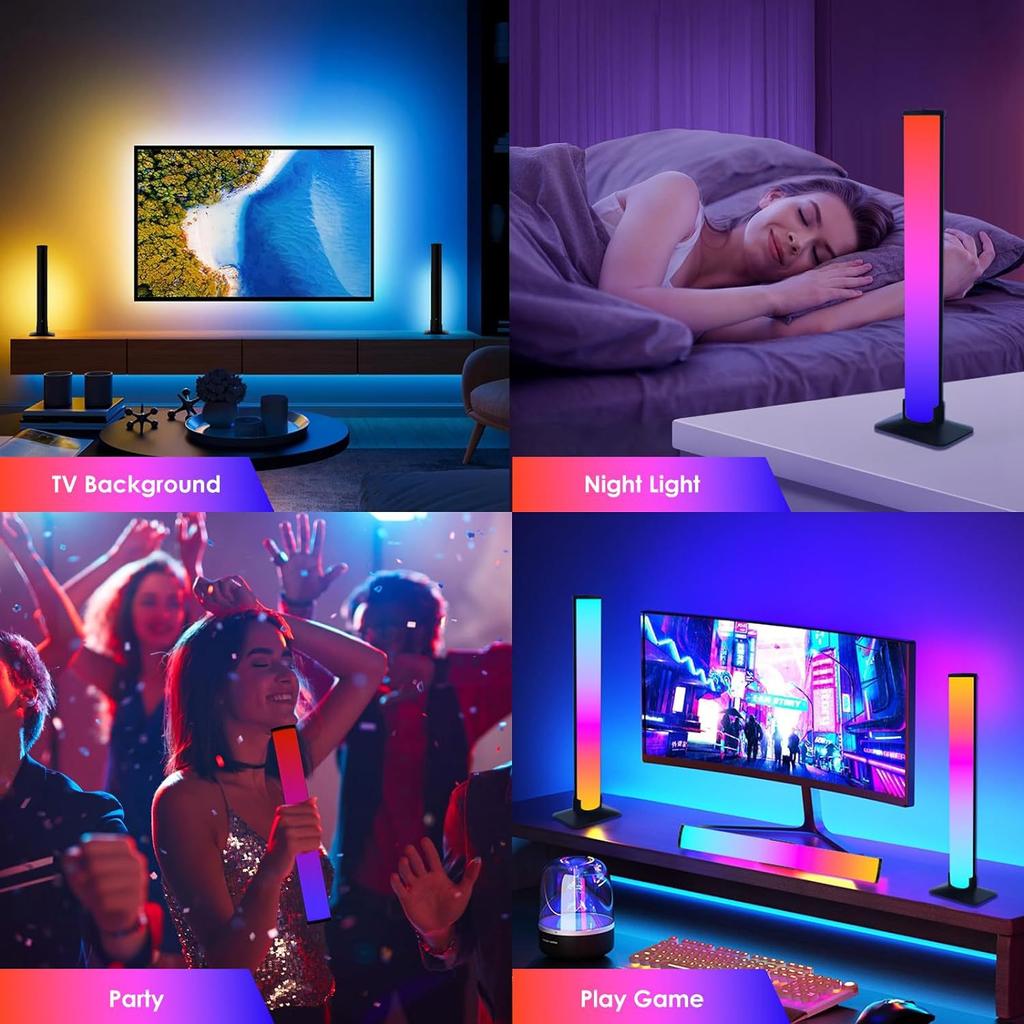 RGB LED Table Lamp Music Smart Bluetooth Contro Desktop Lighting for TV Backlight Desktop Lamp Gaming Ambient Light Decor
