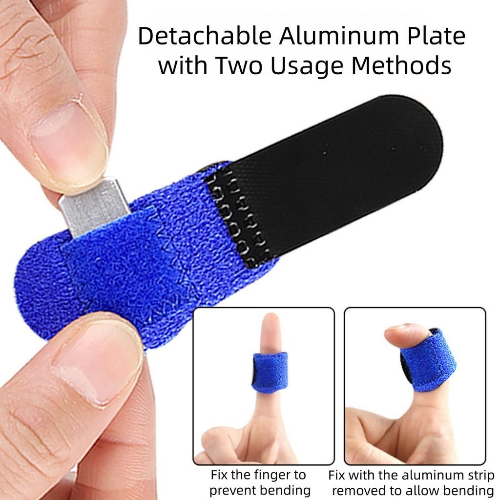 5Pcs Adjustable Finger Splint Brace With Aluminum Strip Support For Trigger Finger Pain Relief And Protection
