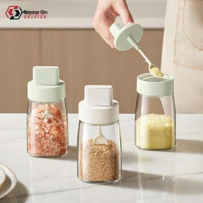 Airtight Glass Seasoning Jar with Spoon