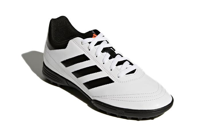 Adidas VI TF Comfortable Round Toe Cushioning, Wear Resistant Low top Soccer Shoes Black White Kids' AQ4305