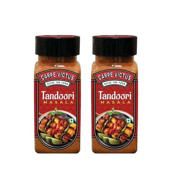 Carpe Victus Indian Tandoori Masala Powder Pack of 2 (50 gms each), Tikka Masala, Spice Mix Sprinkler for All Indian Foods, Biryani, Paneer, Sabji