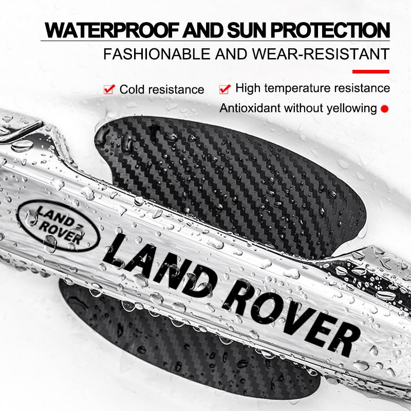 8pcs Car Door Sticker Carbon Fiber Scratches Auto Handle Protection Film for Land Rover Range Rover Defender Freelander Discovery 1 2  Rover L322 L405
