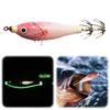 Luminous Fishing Lure Horizontal Artificial Squid Hook 75mm 5.5g Wood Shrimp Cuttlefish Hard Bait for Cuttlefish Sea Fishing