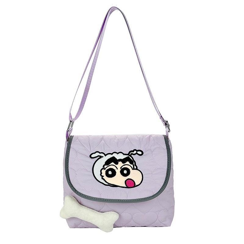 Crayon Cartoon Shinchan Bone Soft Nylon Casual Bag Girl Storage Bag Shoulder