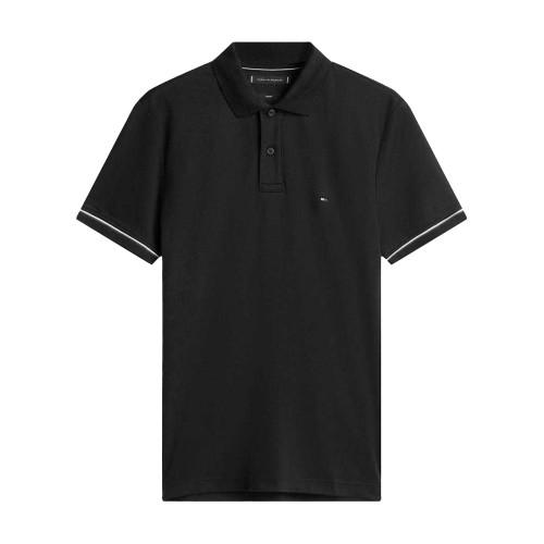 Tommy Hilfiger Polo para hombre con punta líquida, cuello y manga corta