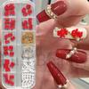 Nail Art Three-Dimensional Jewelry, Make A Fortune In The New Year, Good Luck, Lucky Character Pearl Nail Jewelry