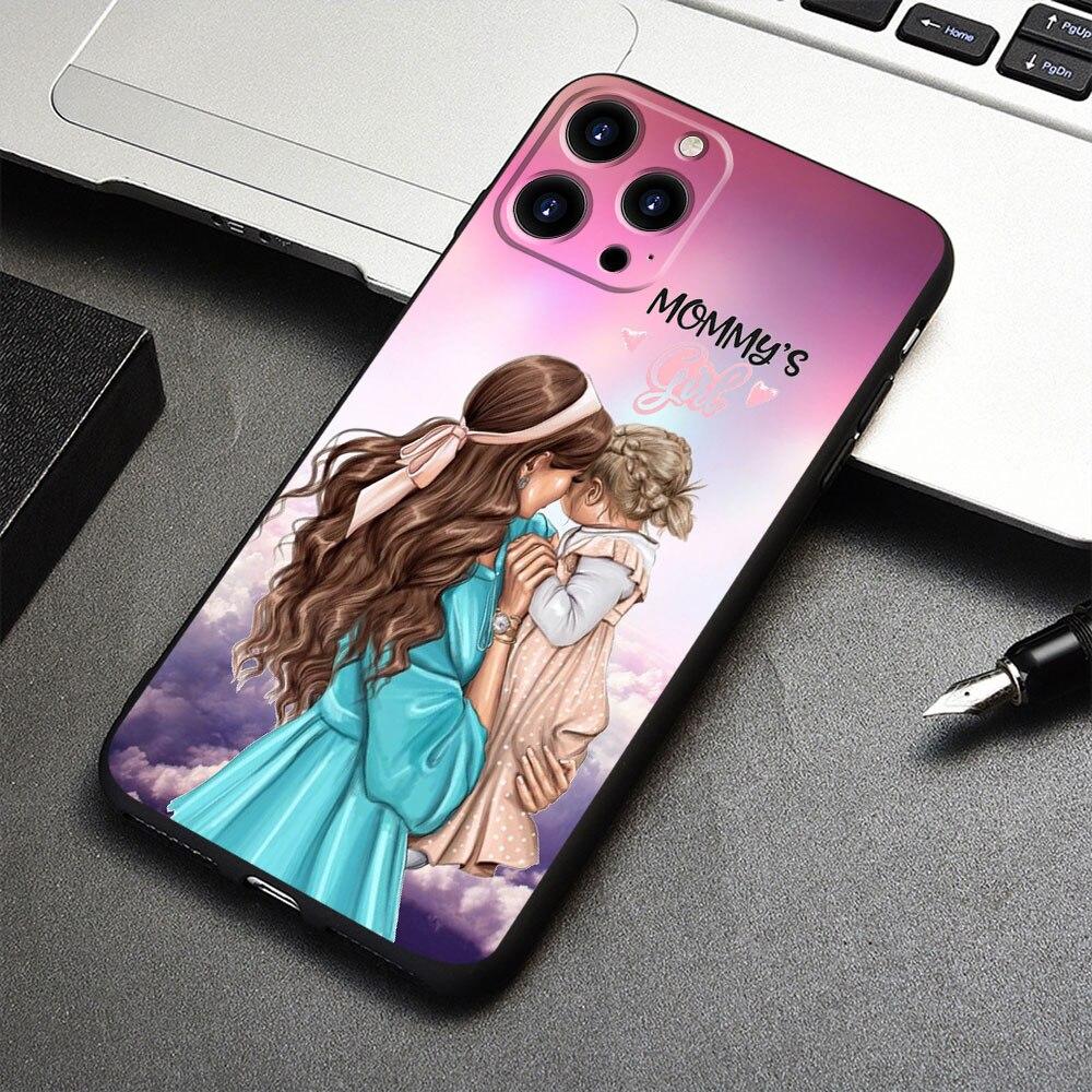 

Для iPhone 8 Plus 13 Pro Max 14 XR 12 XS 7 11 X SE2 5S Mini SE2022 6S 5 SE Case Woman Fashion girl Super Mom baby TPU iPhone 6 6S Plus
