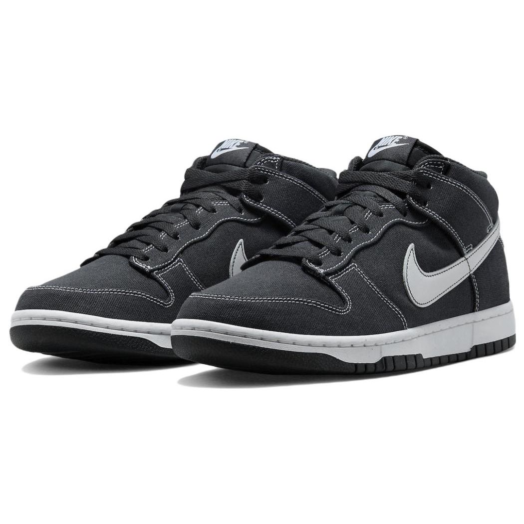 Nike Dunk Mid Off Noir белые мужские кроссовки черные DV0830-001 40 — фото 3